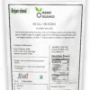 Back view of Organic Arjun ki Chaal pack showing instructions, storage info, and ingredient details